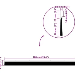 vidaXL Materiales De Construcción-Sellos de cepillo de puerta atornillables 2 pcs 100 cm