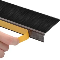 vidaXL Sellos de cepillo para puertas autoadhesivos 2 pcs Marrón Marrón Discount
