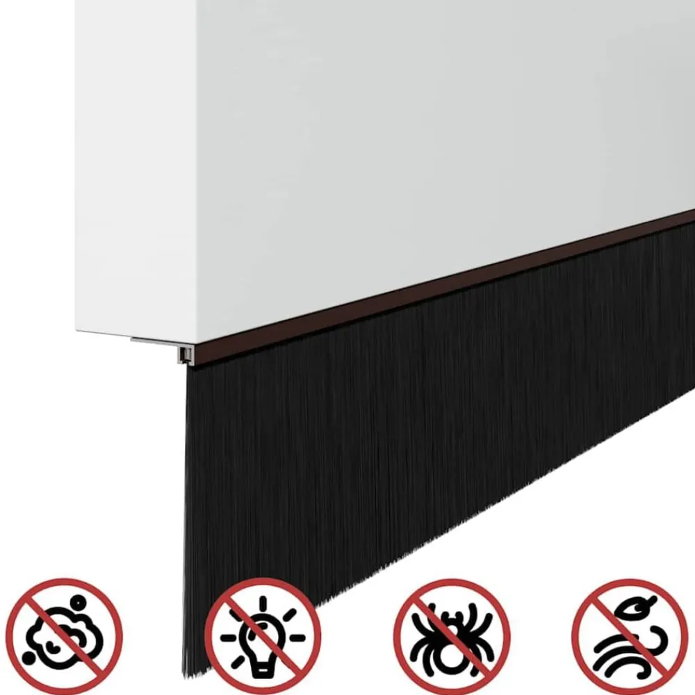 vidaXL Sellos de cepillo para puertas autoadhesivos 2 pcs Marrón Marrón Discount