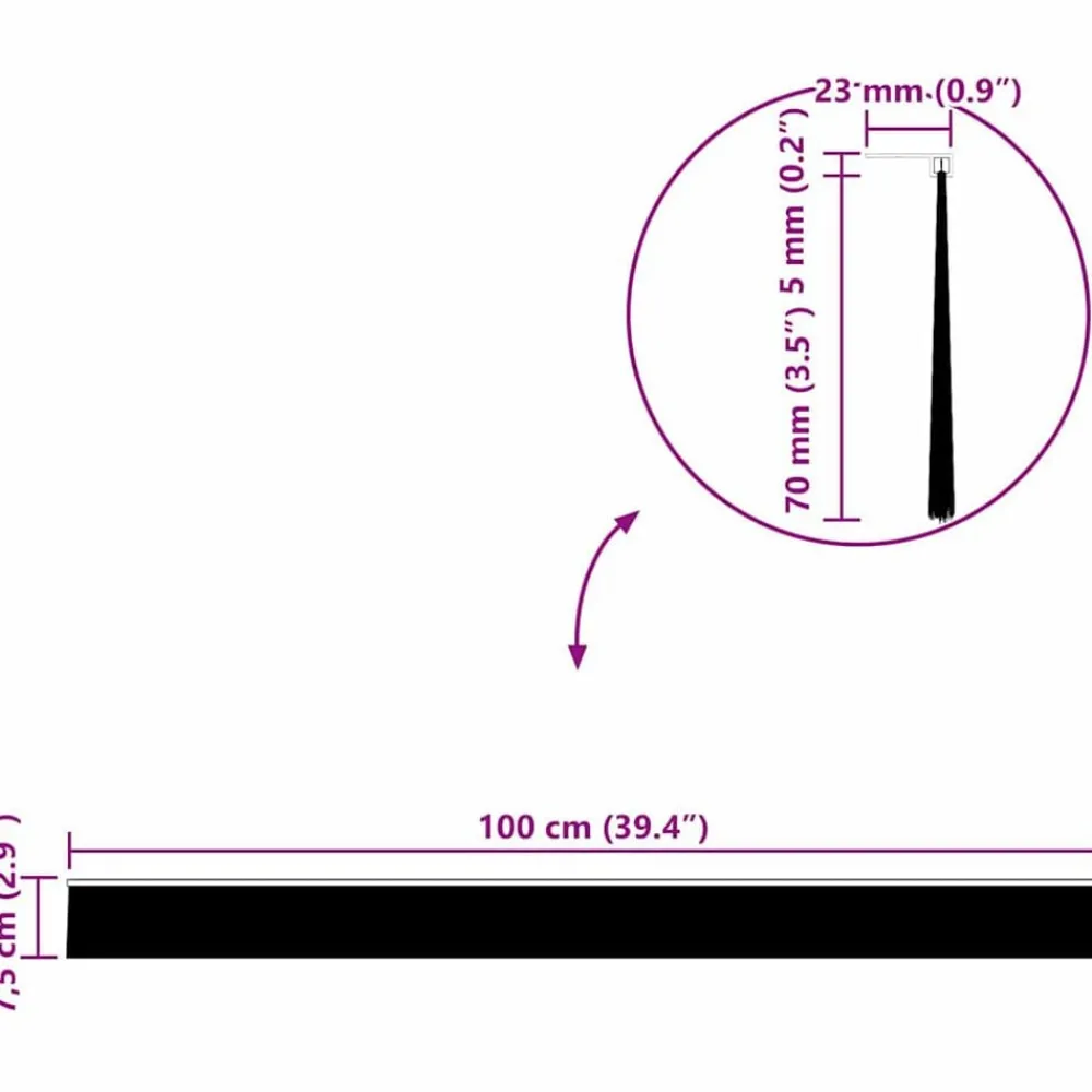 vidaXL Materiales De Construcción-Sellos de cepillo de puerta atornillables 2 pcs 100 cm