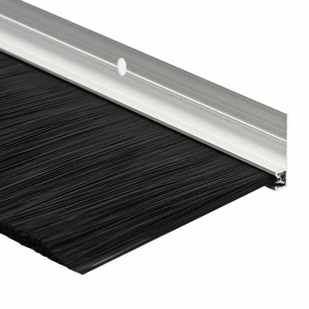 vidaXL Materiales De Construcción-Sellos de cepillo de puerta atornillables 2 pcs 100 cm
