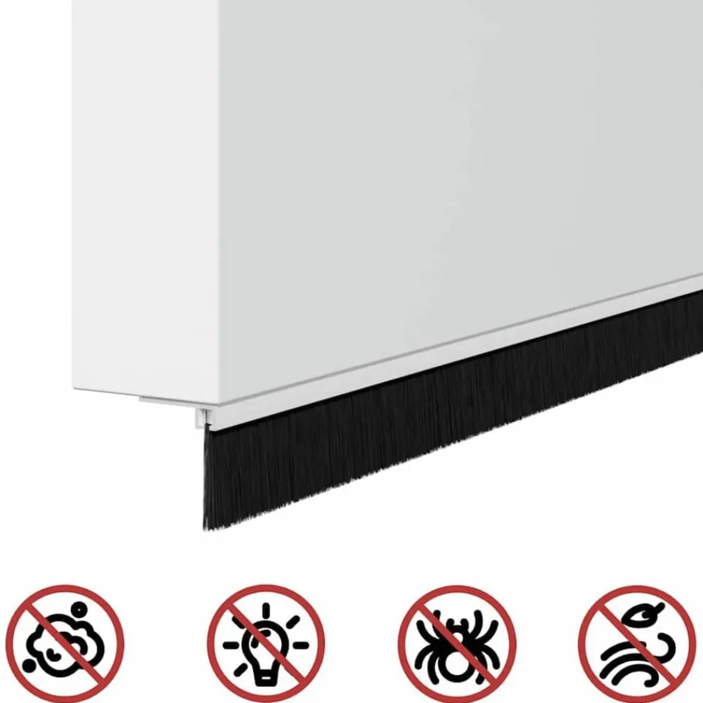 vidaXL Sellos de cepillo de puerta atornillables 2 pcs 100 cm White Sale