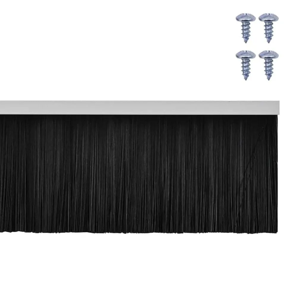 vidaXL Sellos de cepillo de puerta atornillables 2 pcs 100 cm White Sale