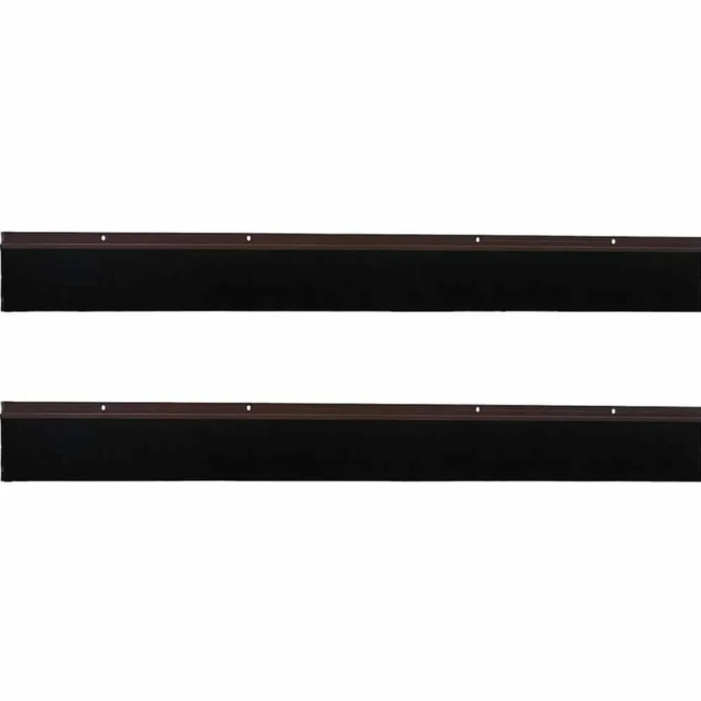 vidaXL Sellos de cepillo de puerta atornillables 2 pcs Marrón 100 cm Marrón Discount