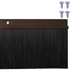 vidaXL Sellos de cepillo de puerta atornillables 2 pcs Marrón 100 cm Marrón Discount