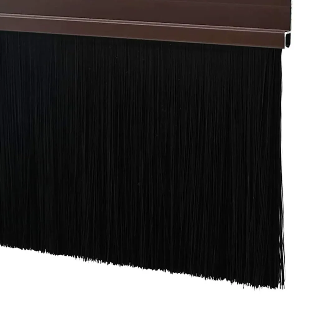 vidaXL Sellos de cepillo de puerta atornillables 2 pcs Marrón 100 cm Marrón Discount