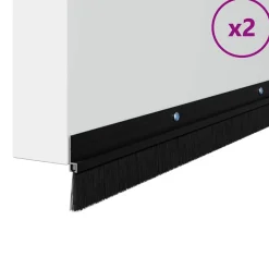 vidaXL Sellos de cepillo de puerta atornillables 2 pcs 100 cm Negro Outlet