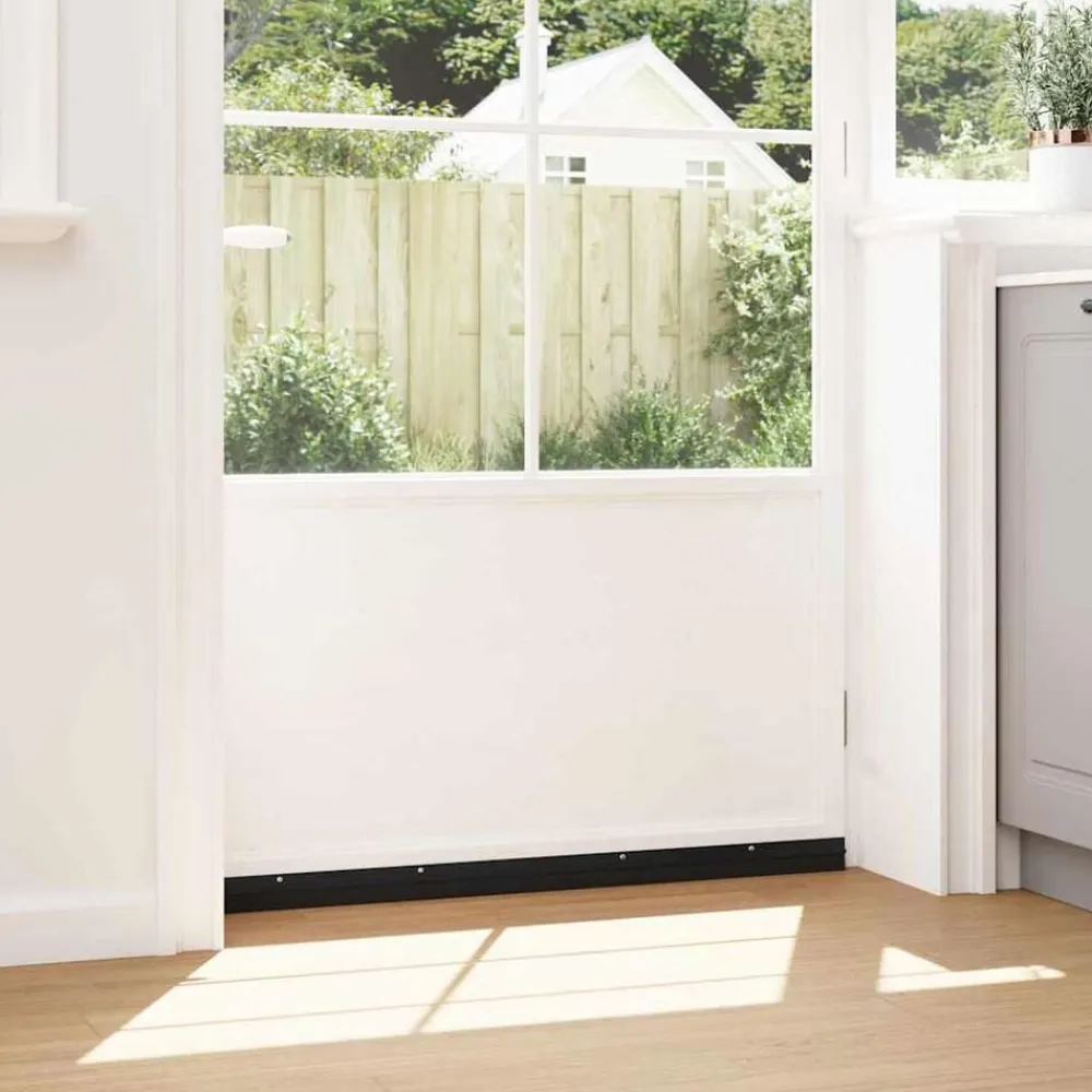 vidaXL Sellos de cepillo de puerta atornillables 2 pcs 100 cm Negro Outlet