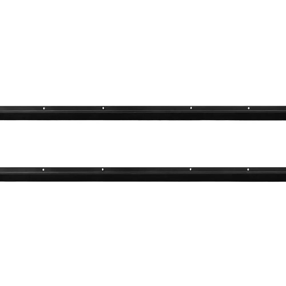 vidaXL Sellos de cepillo de puerta atornillables 2 pcs 100 cm Negro Outlet