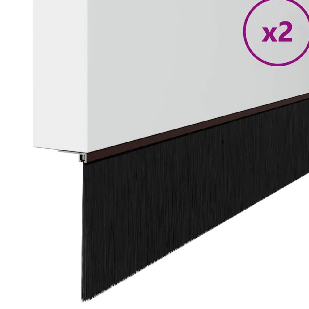 vidaXL Sellos de cepillo de puerta atornillables 2 pcs Marrón 100 cm Marrón Online