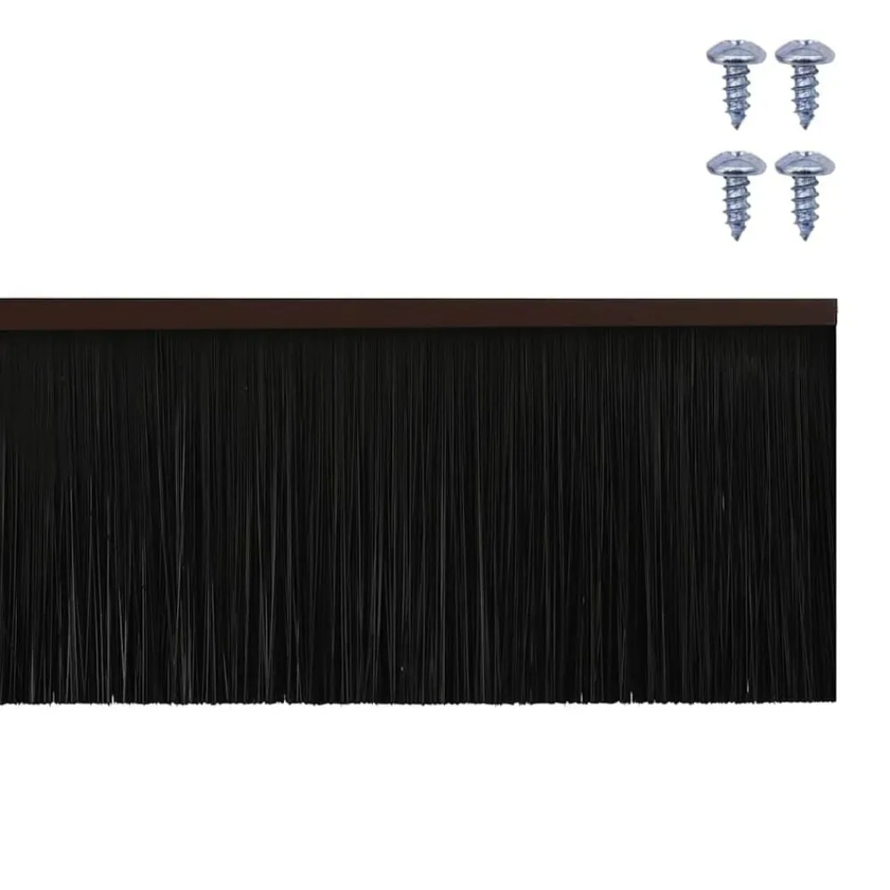 vidaXL Sellos de cepillo de puerta atornillables 2 pcs Marrón 100 cm Marrón Online