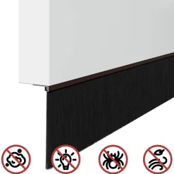 vidaXL Sellos de cepillo de puerta atornillables 2 pcs Marrón 100 cm Marrón Online