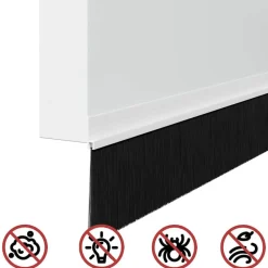 vidaXL Sellos de cepillo para puertas autoadhesivos 2 pcs 100 cm White Clearance