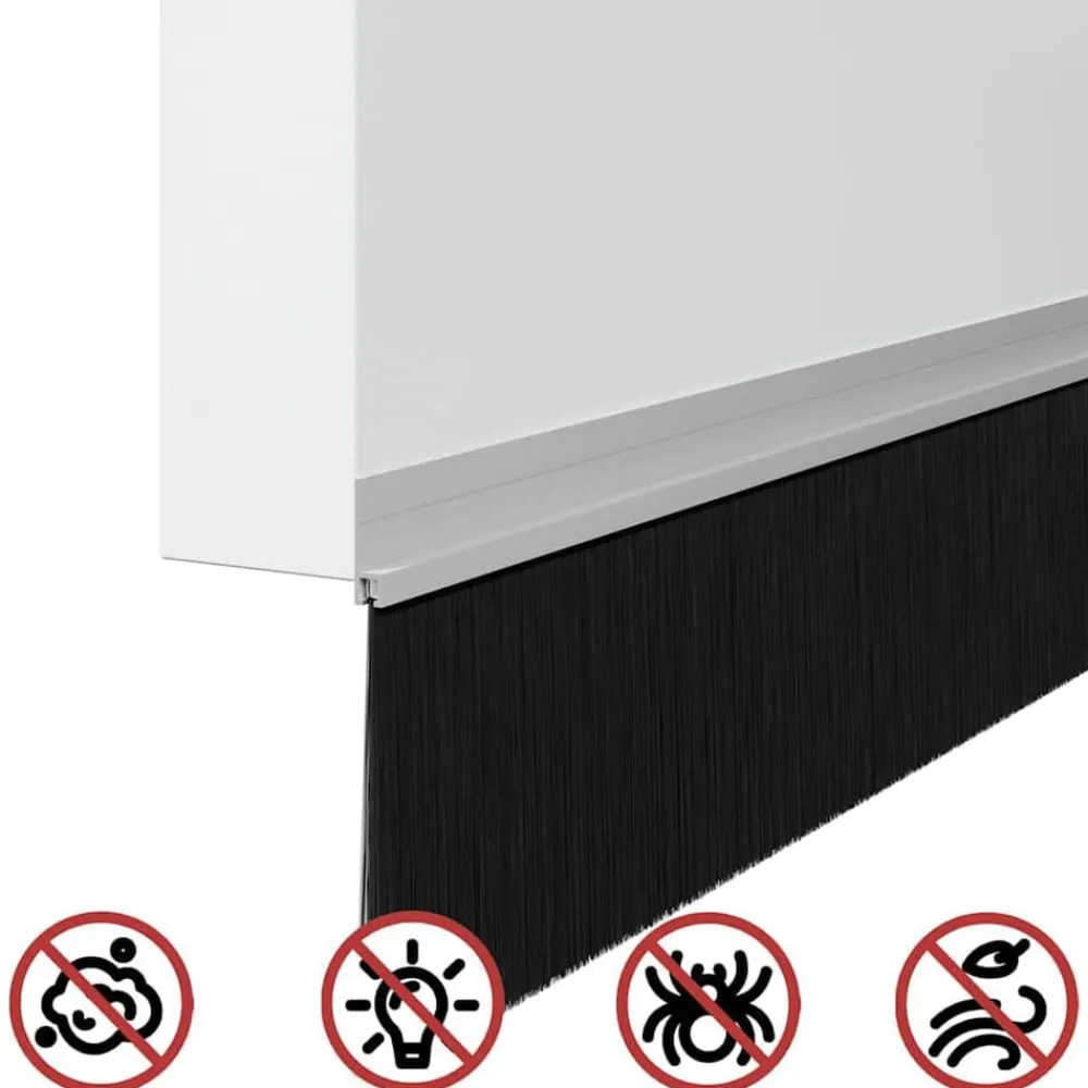 vidaXL Sellos de cepillo para puertas autoadhesivos 2 pcs Plateado Sale