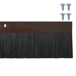 vidaXL Sellos de cepillo de puerta atornillables 2 pcs Marrón 100 cm Marr&oacute;n Sale