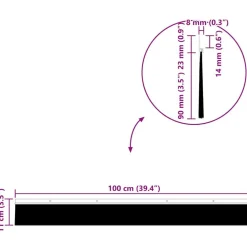 vidaXL Materiales De Construcción-Sellos de cepillo de puerta atornillables 2 pcs 100 cm