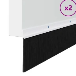 vidaXL Materiales De Construcción-Sellos de cepillo de puerta atornillables 2 pcs 100 cm