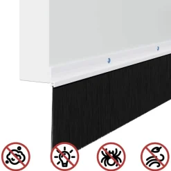 vidaXL Materiales De Construcción-Sellos de cepillo de puerta atornillables 2 pcs 100 cm