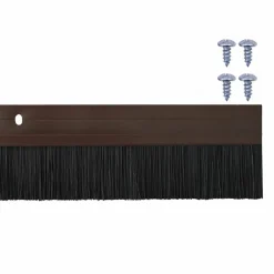 vidaXL Sellos de cepillo de puerta atornillables 2 pcs Marrón 100 cm Marr&oacute;n Sale