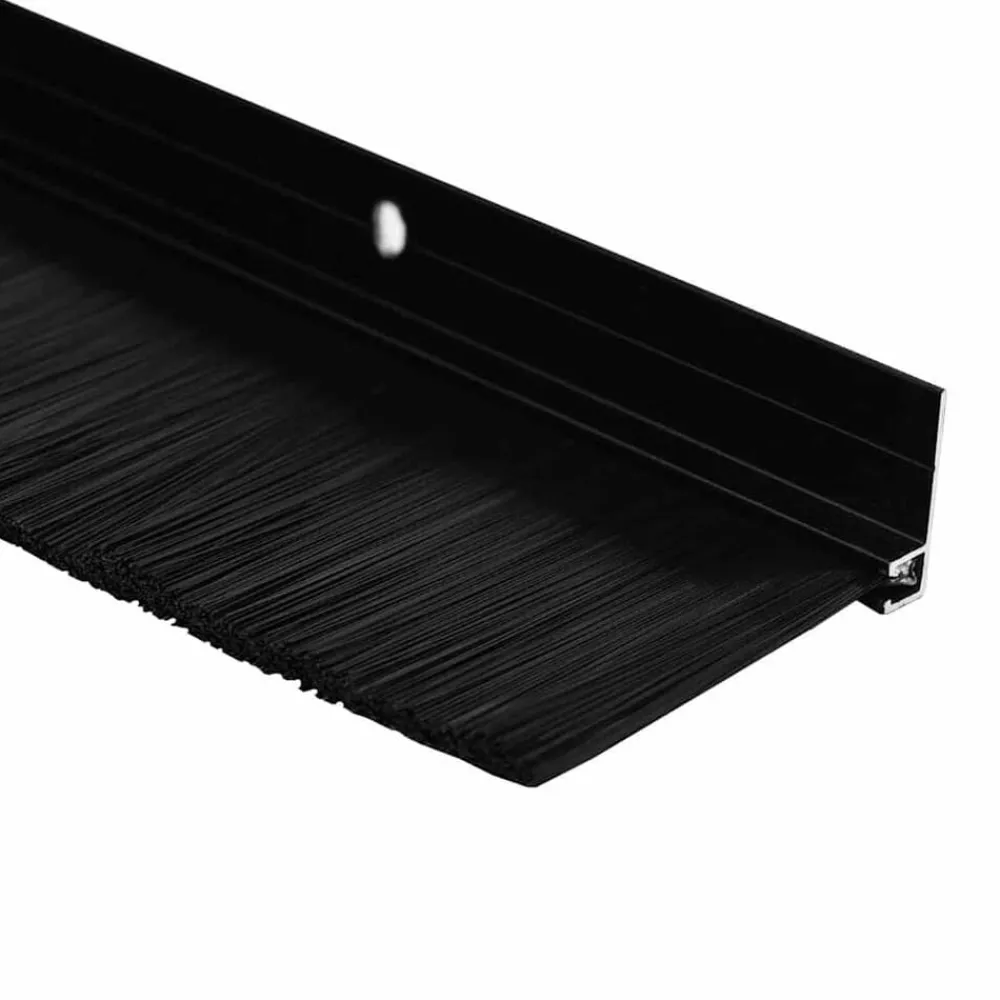 vidaXL Materiales De Construcción-Sellos de cepillo de puerta atornillables 2 pcs 100 cm