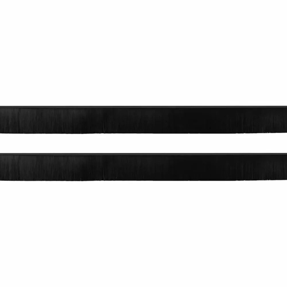 vidaXL Sellos de cepillo de puerta atornillables 2 pcs 100 cm Negro Online