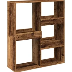 vidaXL Estanterías-Separador de ambientes madera envejecida 100x33x115 cm