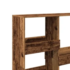 vidaXL Estanterías-Separador de ambientes madera envejecida 100x33x115 cm