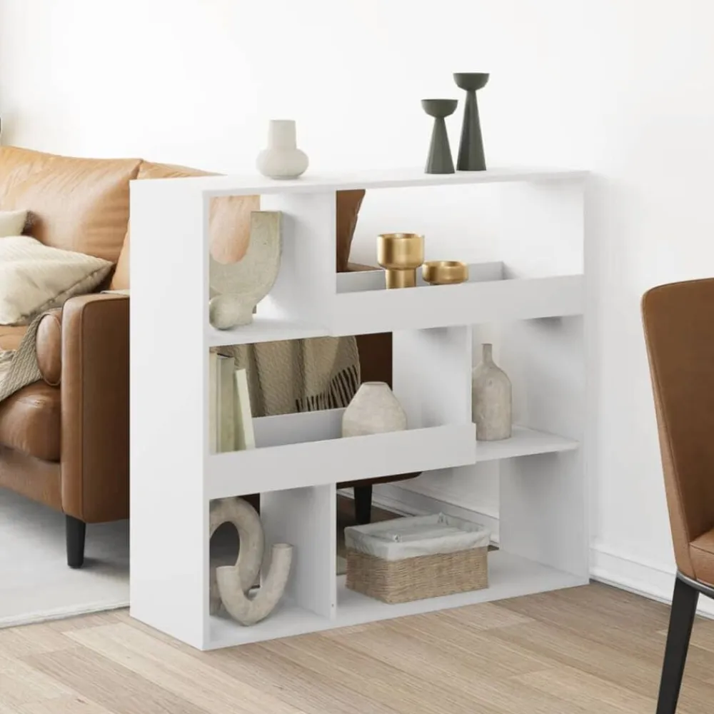 vidaXL Separador de ambientes madera ingeniería 100x33x94,5 cm Blanco