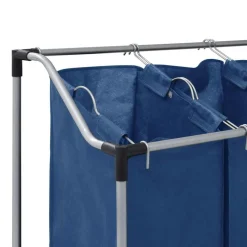 vidaXL Separador de colada con 4 bolsas acero Azul Outlet