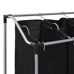 vidaXL Productos Del Hogar-Separador de colada con 3 bolsas acero