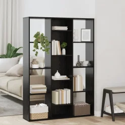 vidaXL Separador de habitaciones 100 x 24 x 140 cm Roble negro Clearance