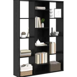vidaXL Separador de habitaciones 100 x 24 x 140 cm Roble negro Clearance