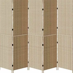 vidaXL Divisores De Ambientes-Separador de habitaciones 242 x 180 cm ratán sintético