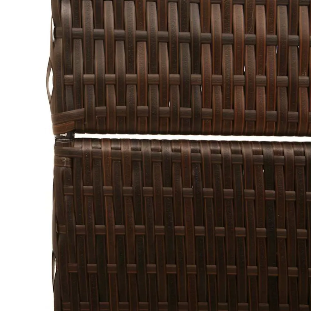 vidaXL Divisores De Ambientes-Separador de habitaciones Marrón 195 x 180 cm ratán sintético