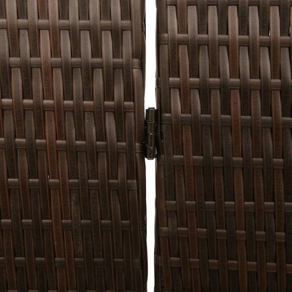 vidaXL Divisores De Ambientes-Separador de habitaciones Marrón 195 x 180 cm ratán sintético