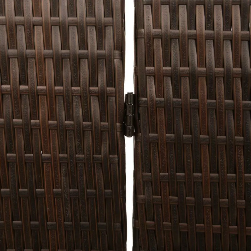 vidaXL Separador de habitaciones Marrón 146 x 180 cm ratán sintético Marrón Clearance