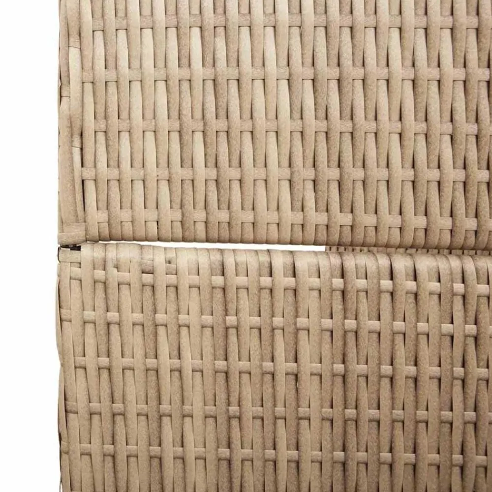 vidaXL Separador de habitaciones 147 x 180 cm ratán sintético Beige Discount