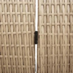 vidaXL Separador de habitaciones 147 x 180 cm ratán sintético Beige Discount