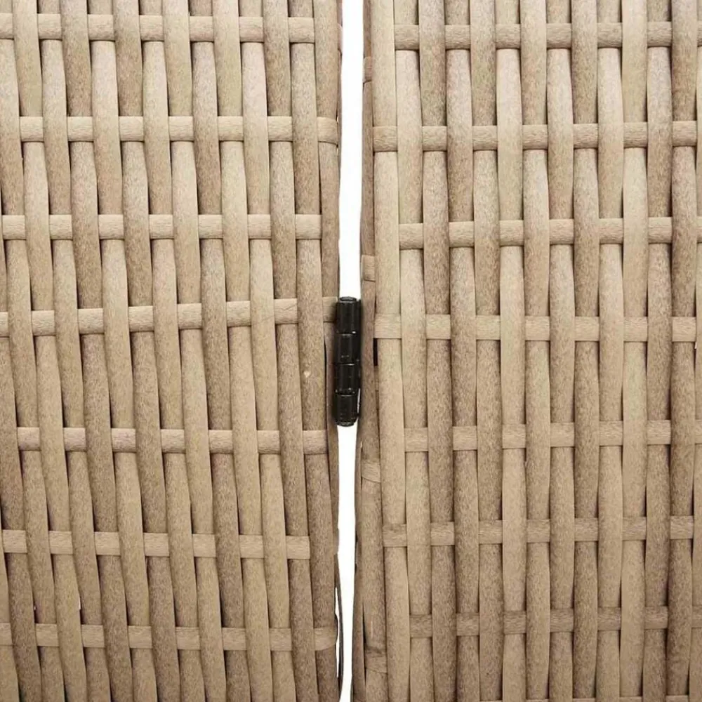 vidaXL Separador de habitaciones 147 x 180 cm ratán sintético Beige Discount