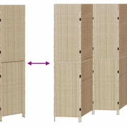 vidaXL Separador de habitaciones 195 x 180 cm ratán sintético Beige Online
