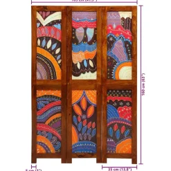 vidaXL Separador de habitaciones Marrón miel 105 x 1,5 x 160 cm Best
