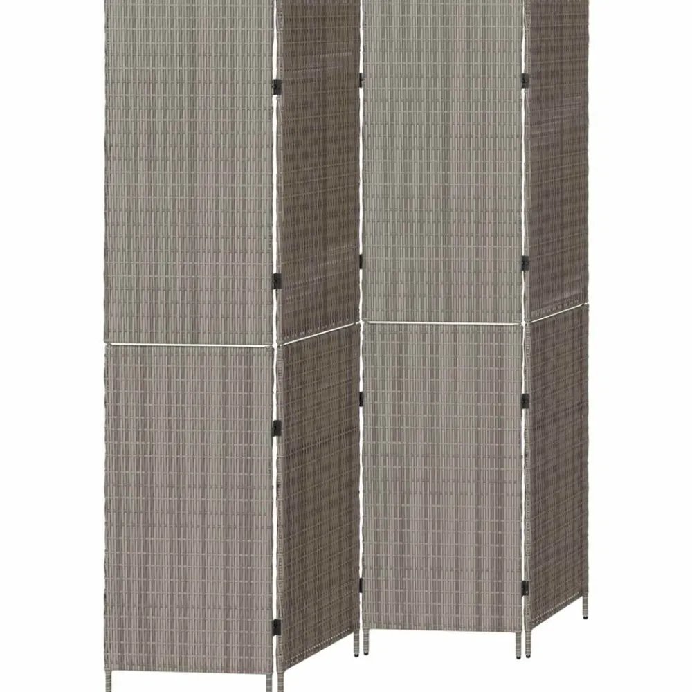 vidaXL Separador de habitaciones 195 x 180 cm ratán sintético Gris Sale