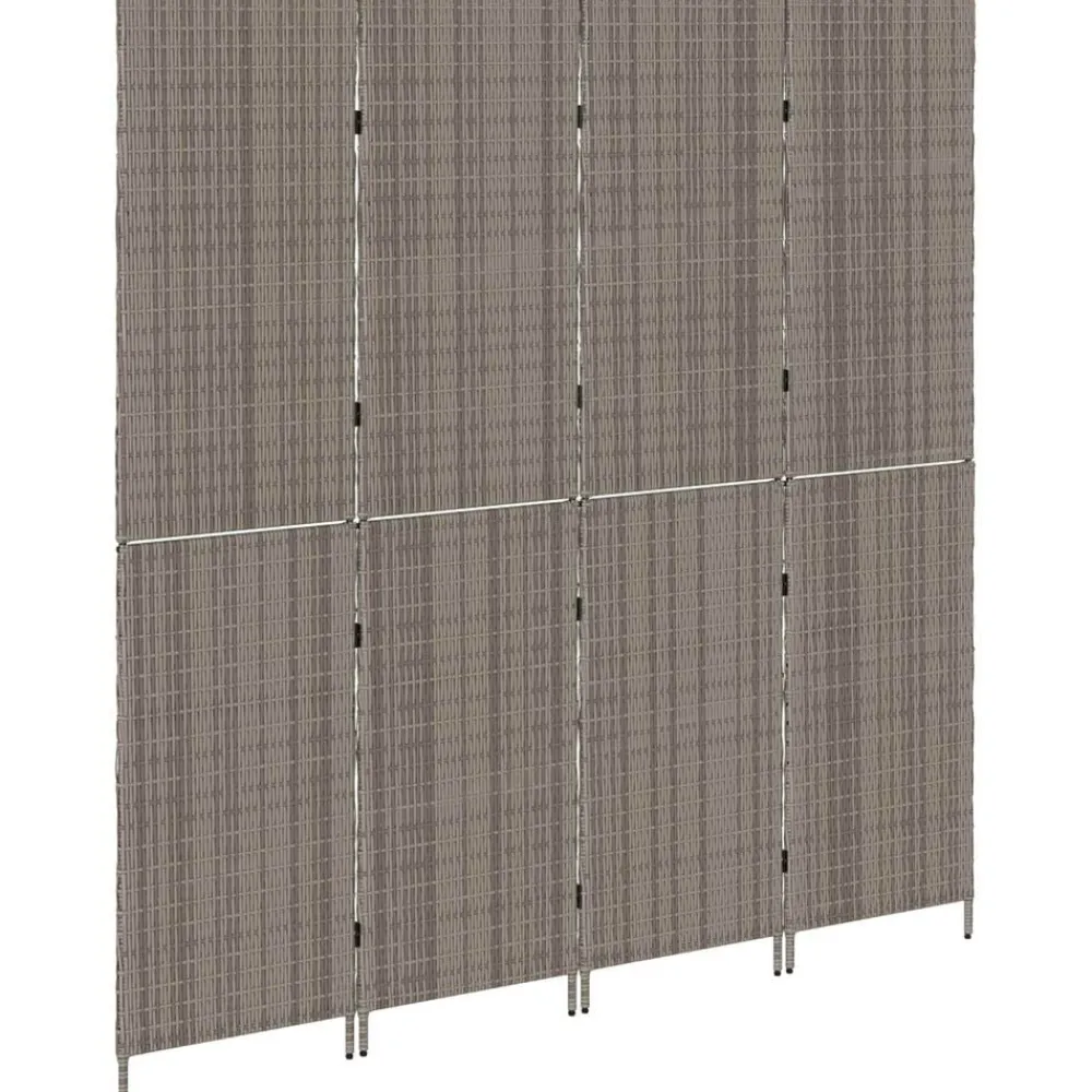 vidaXL Separador de habitaciones 195 x 180 cm ratán sintético Gris Sale