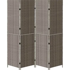 vidaXL Separador de habitaciones 195 x 180 cm ratán sintético Gris Sale