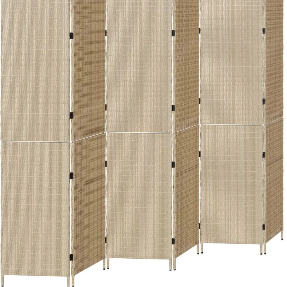 vidaXL Separador de habitaciones 292 x 180 cm ratán sintético Beige Hot