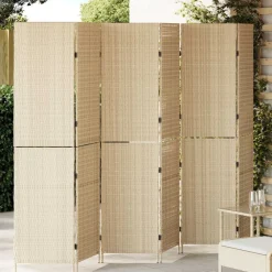 vidaXL Separador de habitaciones 292 x 180 cm ratán sintético Beige Hot