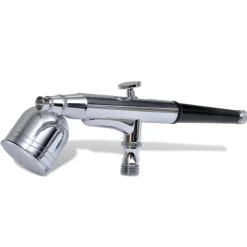 vidaXL Ser de aerógrafo con jarra de vidrio boquillas 0,2 /0,3/0,5 mm