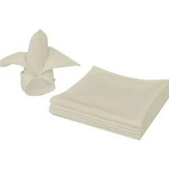 vidaXL Servilletas 10 unidades 50x50 cm Crema Outlet