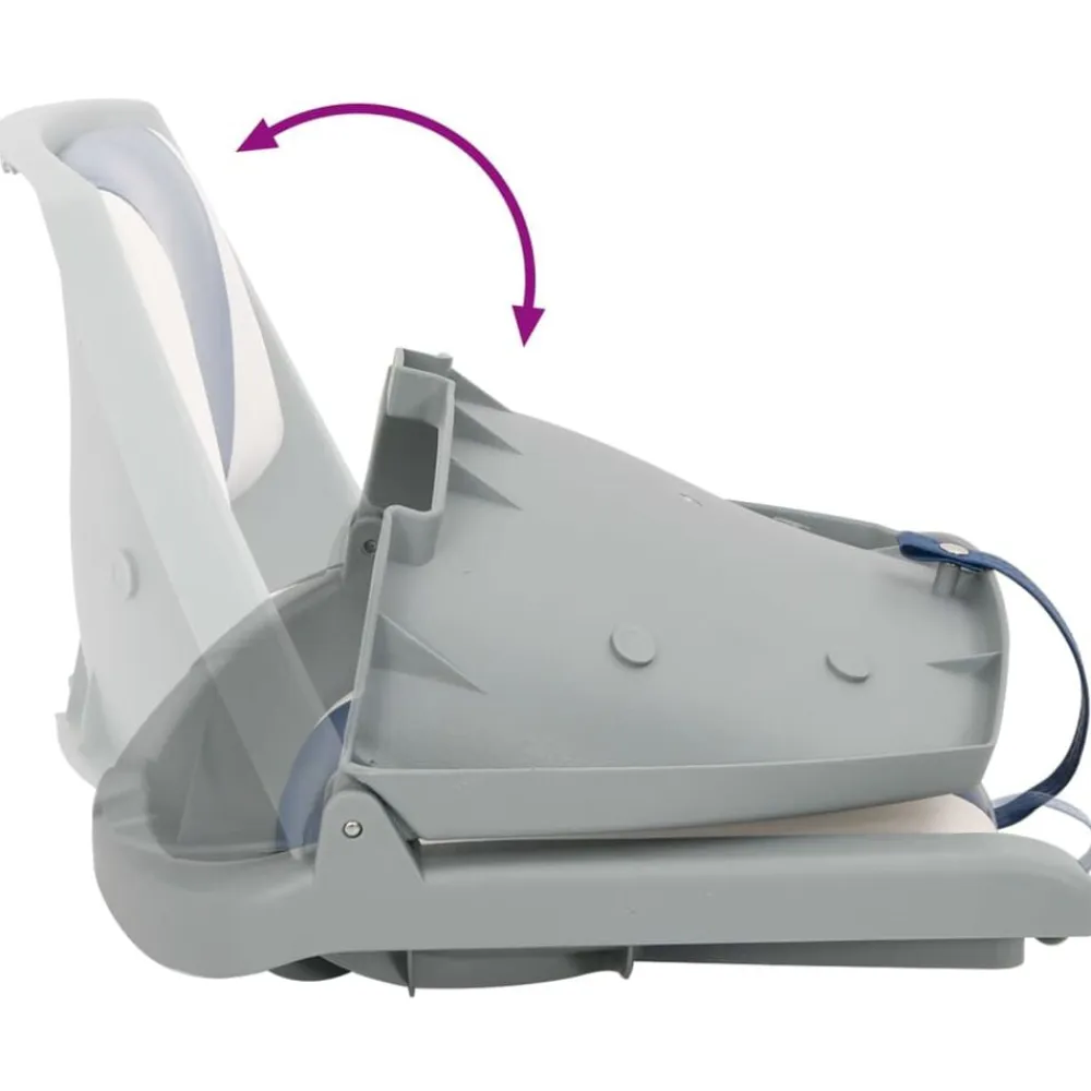 vidaXL Set asientos plegables para barco 2 uds con cojín blanco y azul Azul y blanco Hot