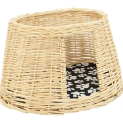 vidaXL Set cestas de gatos 3 uds. con cojines sauce 47x34x60cm Natural Clearance